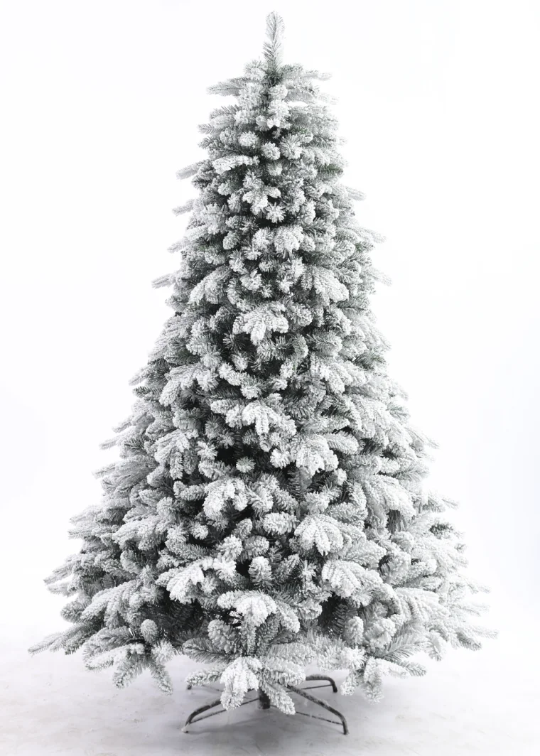 China Wholesale Pine Needle Christmas Tree Nice Natural Green & White Snow for Festival Celebration Decorations manufacture