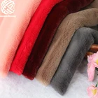 Fur Rabbit China Factory Wholesale Brown Color Short Fur Faux Rabbit Fur Plush Fabric For Garment