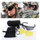 Unbreakable Shooting Ballistic Night Vision 3 Interchangeable Lens Polarized Tactical Military Sun Glasses Sunglasses