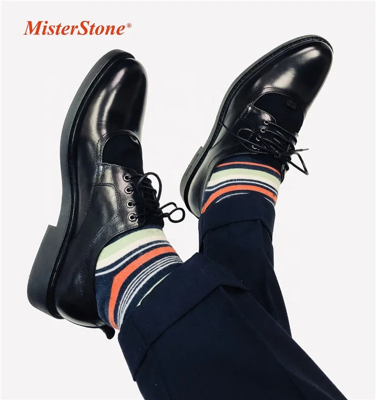 Misterstone-zapatos De Piel Para Hombre,Calzado Con Combinación De Ante  Negro - Buy Zapatos De Cuero Clásicos,Zapatos De Cuero Genuino,Zapatos De  Cuero Italiano Product on Alibaba.com