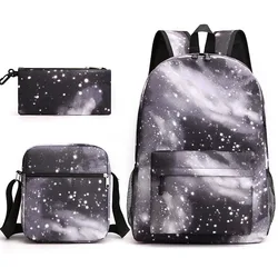 Nylon Full Printing Star Sky quality school bags boys laptop backpack fashion cute school bags for girls school bags sets