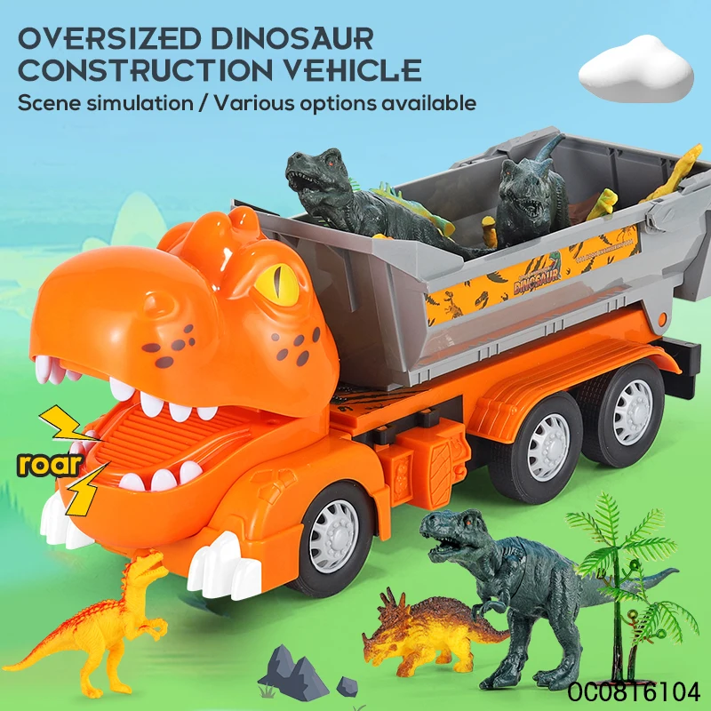 Dinosaur shape new dinosaur animal toy truck transport carrier car for kids