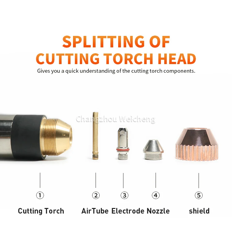 Fy A200c Plasma Torch Cutting Electrode Nozzle Spare Parts Fy A200h