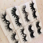 Eyelashes Eyelash 25 27 Mm 3D 5D Mink Eyelashes Vendors Private Label Custom Eyelash Box