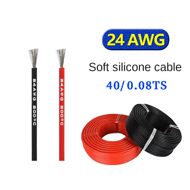 Stock available High temperature resistant wire Tinned copper 24AWG soft silicone cable