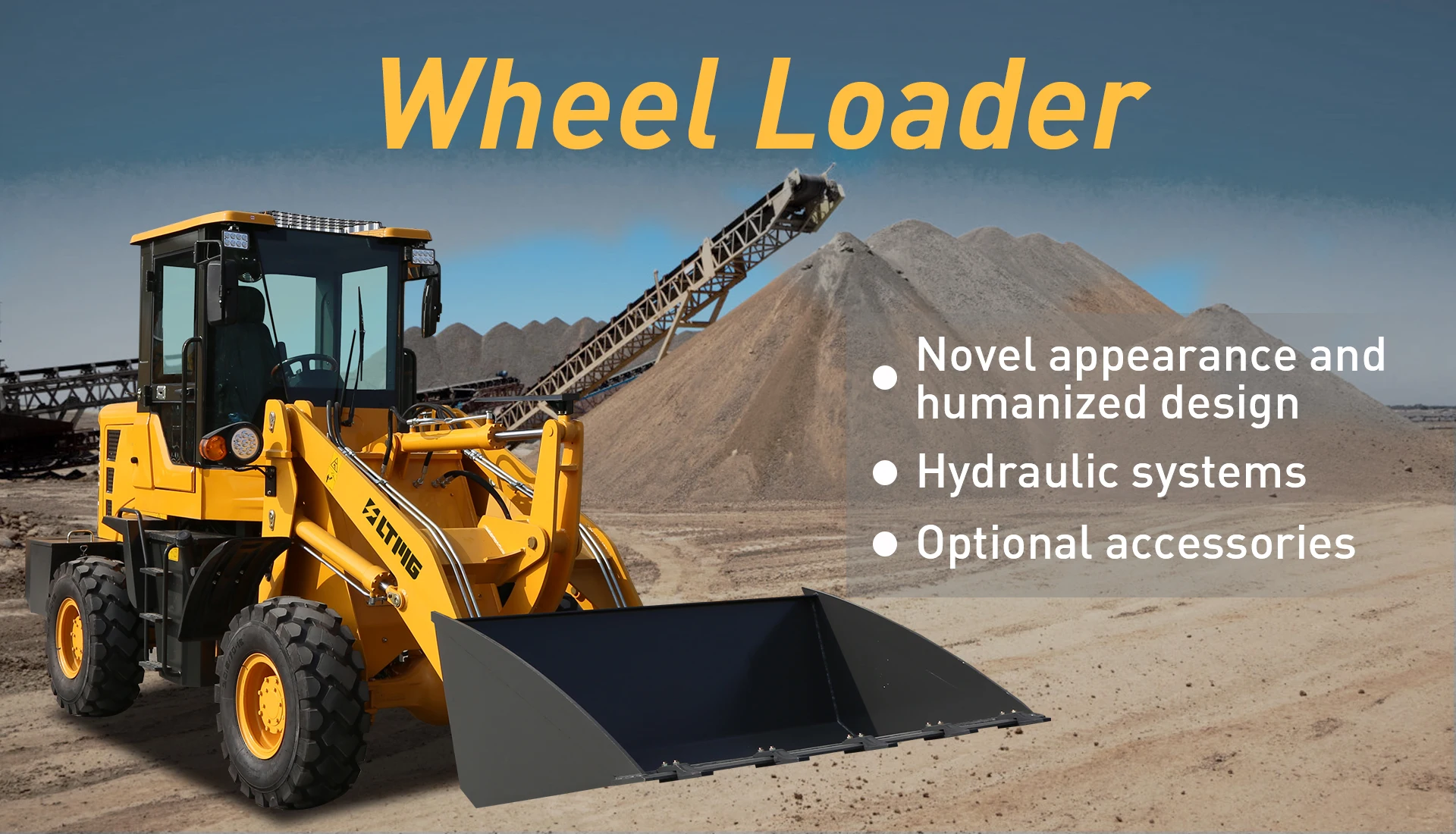 Ltmg Construction Machine Wheel Compact Loader 1 Ton 1 5 Ton 2 Ton Boom