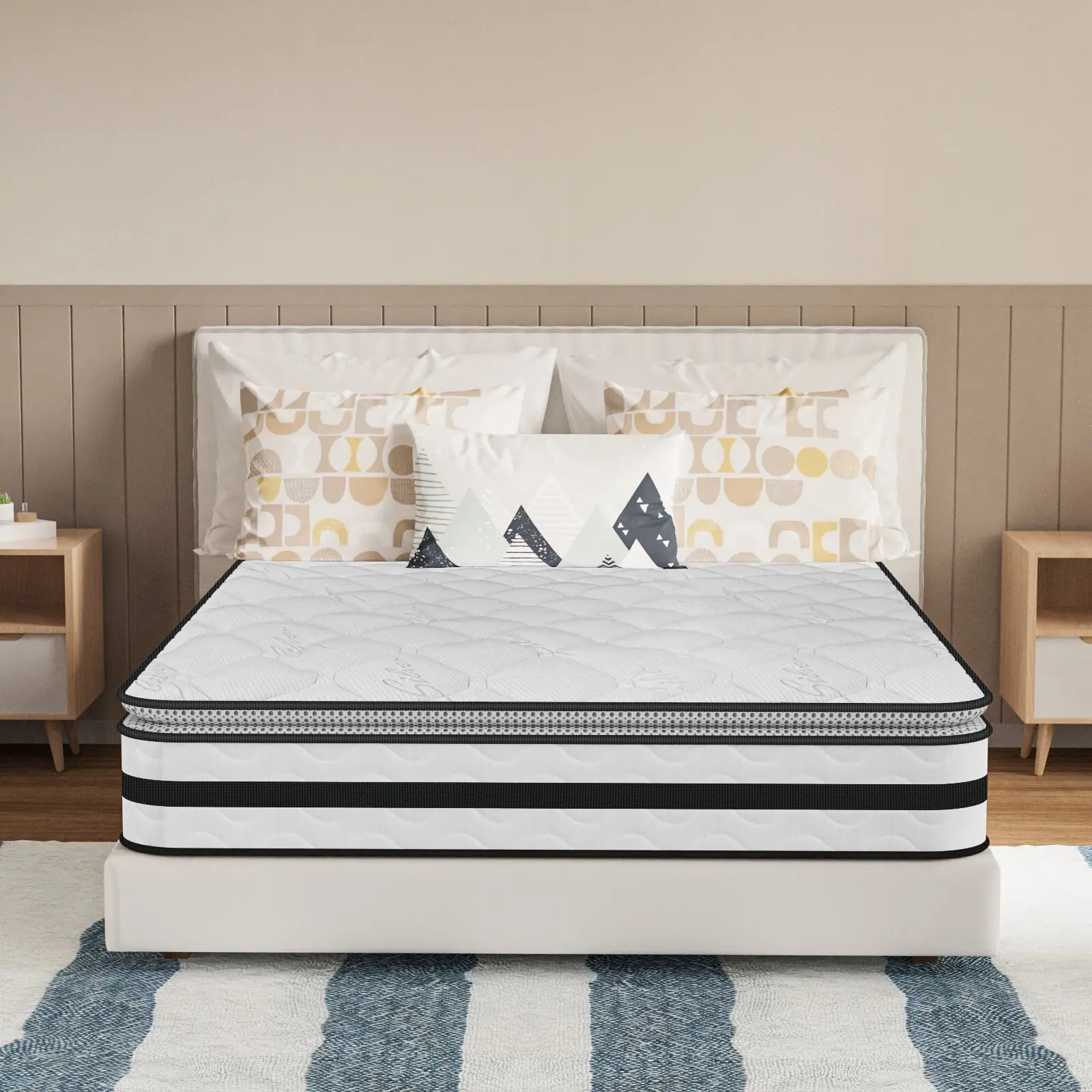 wholesale low price pocket spring high quality double mattress firm