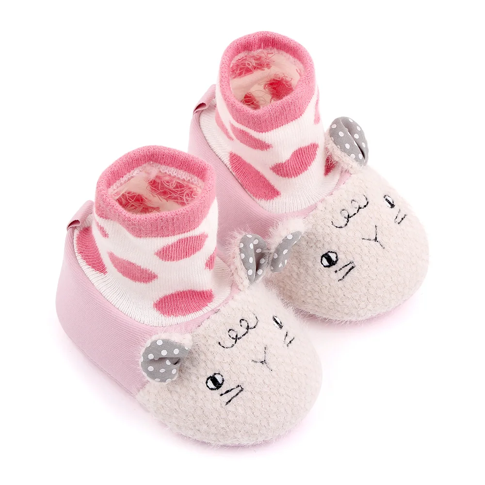 Autumn and Winter New Baby Cute Cartoon Animal Infants Soft Soled Indoor Warm Socks Toddler Shoes factory