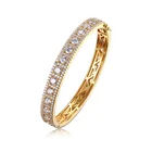 Bangle Luxurious Women Ladies Bracelet Adjustable Bracelet Silver With 10K Gold Plating Bangle