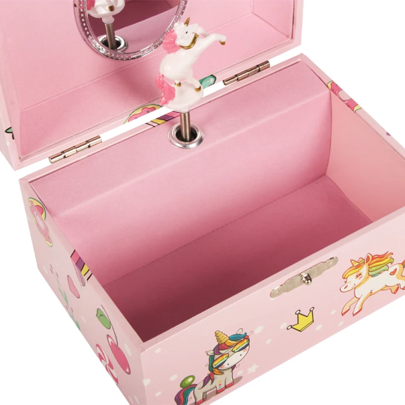 Ever Bright Wholesale Custom wonderful color small 5 inch Jewelry Music Box For Baby Girls Gifts