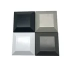 Post Post Manufacturers White Aluminum Garden Flat Pyramid Post Cover