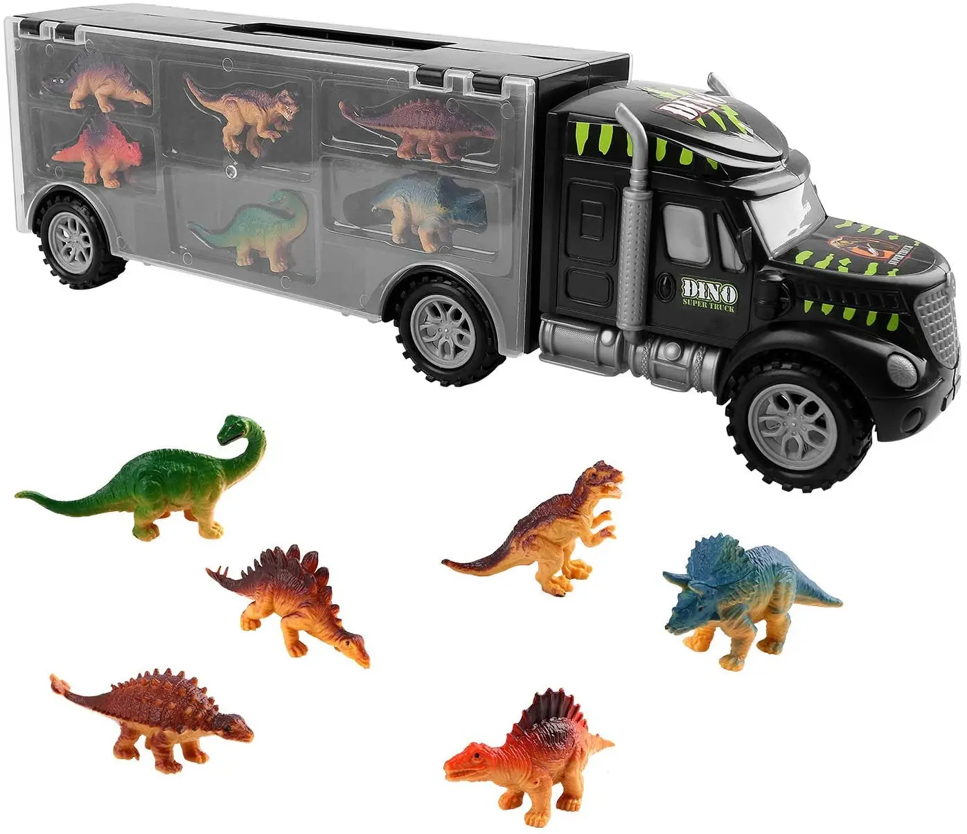 dinosaur truck set