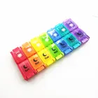 New Mini Pill Box Rainbow 7 Days 14 Times New Portable Push Bounce Mini