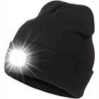 Warm Led Beanie 2020 New LED Beanie Lamp 4 LED USB Rechargeable Headlight Winter Warm Thermal Knitted Hat