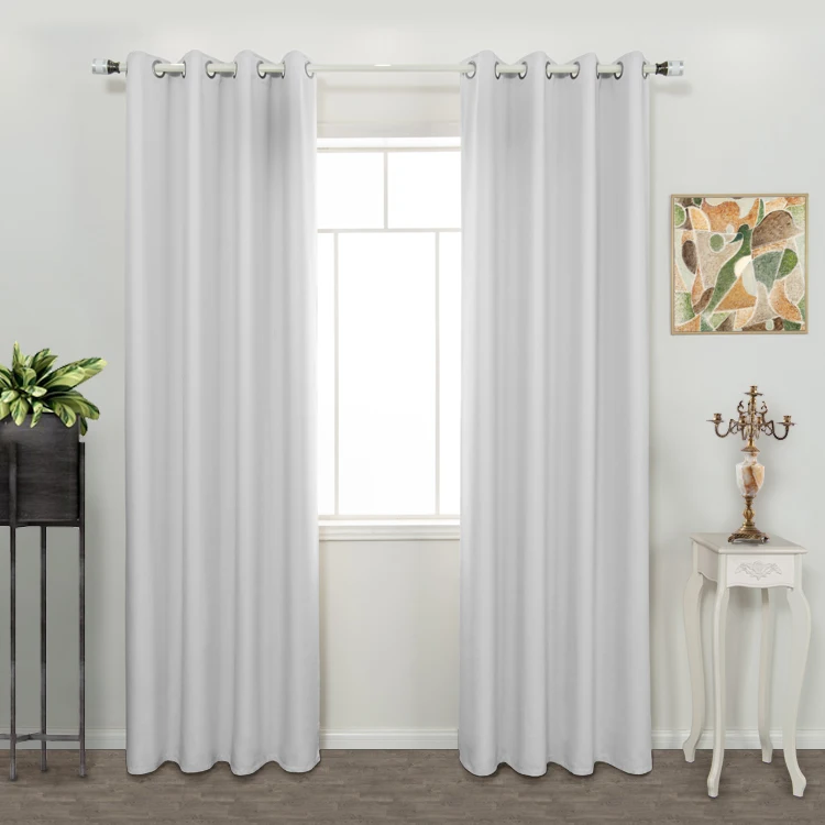 Wholesale custom logo ready made 100% blackout luxury window curtains for bedroom