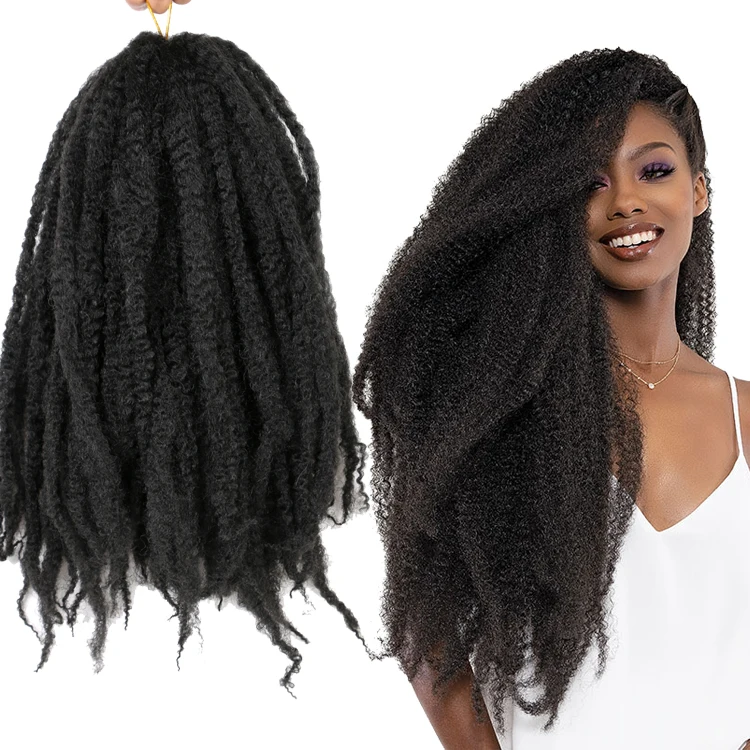 Marley Braiding Hair 24 Inch Ombre Marley Hair For Faux Locs Long Kinky  Afro Marley Twist Braiding Hair Synthetic Crochet - Buy Kinky Twist Crochet  Hair,Synthetic Braiding Hair,Afro Kinky Human Hair For