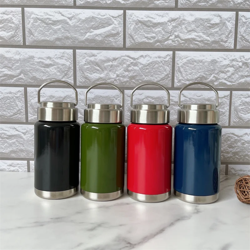 Custom Kids 350Ml Stainless Steel Bottle Double Wall Insulated Vacuum Flask Powder Coated Metal Water Bottle For Sports