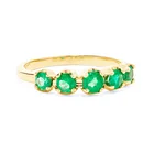 Emerald Ring Private Custom Costume Jewelry 18 Karat Gold Filled Emerald Ring Wholesale