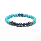 Vintage Bracelet Fashion Vintage Stainless Steel Beads Charm Turquoise Jewelry Bracelet Women Gift