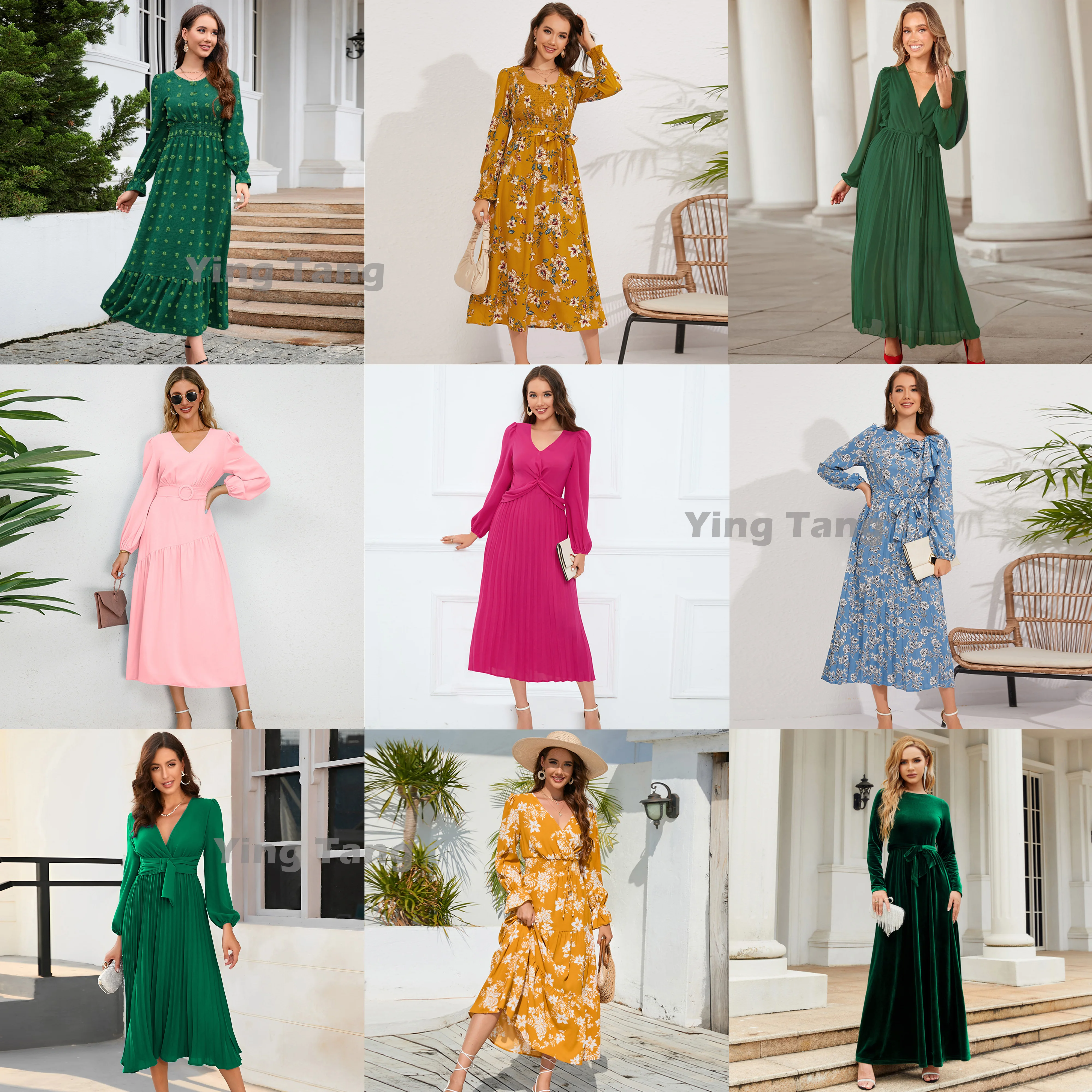 YingTang OEM & ODM Clothing Manufacturer Make Own Brand Low Moq Custom Service High Quality Garment Women Casual Dresses