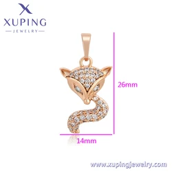 A00859444 xuping Cross-border new women's American jewelry personality 18K gold color fox shape pendant for necklace