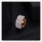 Hop Ring Fashion Hip Hop Cubic Zirconia Diamond Iced Out Teenis Ring Gift For Men Women