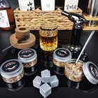 For Amazon Kit Drinking Torch Drink Wooden Box Black Cocktail Smoker Kit