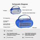 Radio Fm Mini Speakers FM Radio Audio Sound Multimedia Player FM Radio LED Lamp Emergency Solar Panel
