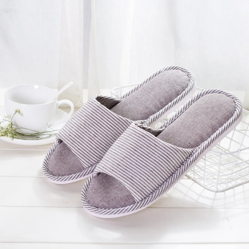 2023 Linen Shoes Women Household Slippers Indoor Floor Cotton Shoes Wholesale