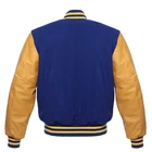 Jacket Leather Unisex Bomber Wool Body Custom Letterman Men Varsity Jacket With Leather Sleeves