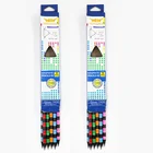 2.2mm HB Pencil Black Wood BAMBOO Shaped With Eraser Wooden School Packaging Office.