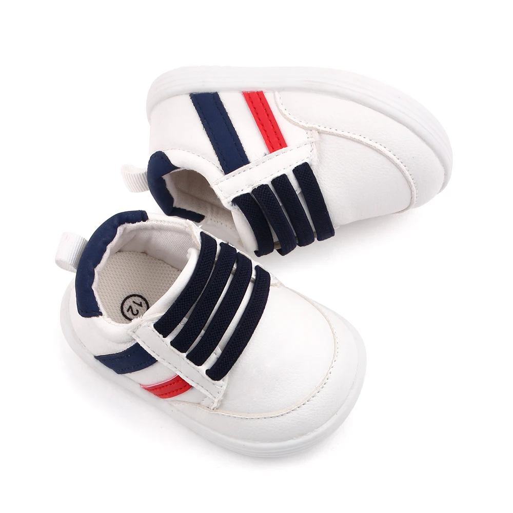 Korean Version of Children's Solid Color Striped Elastic Set Foot Casual Walking Shoes manufacture