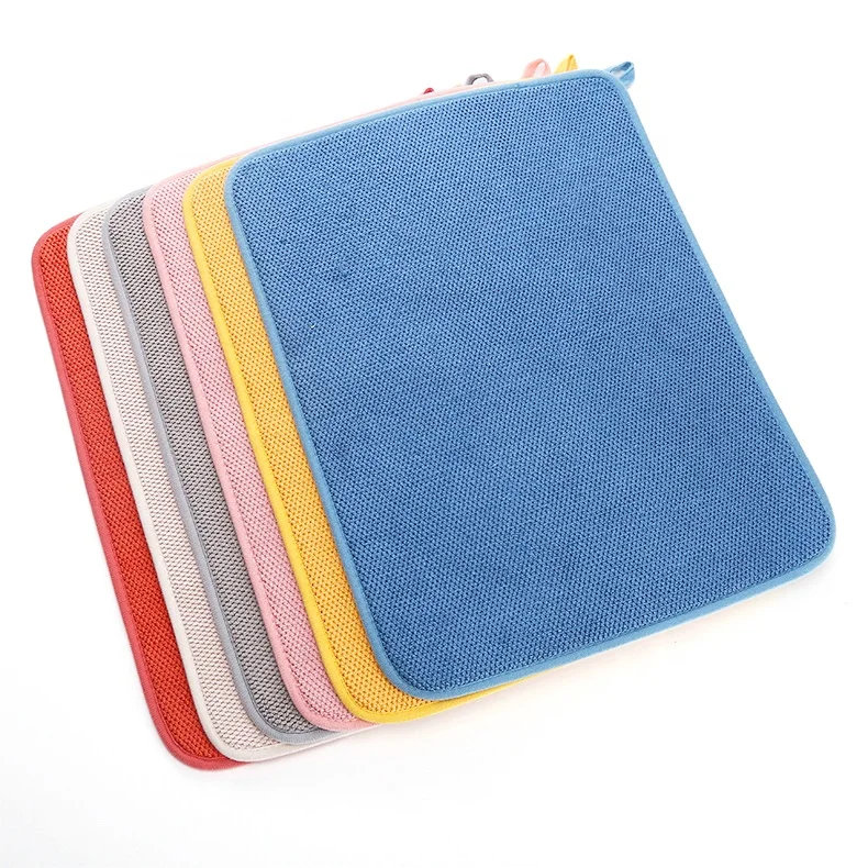 2 Pack Absorbent Reversible Microfiber Large custom Dish Drying Mat Kitchen collapsible Customized Drying Mat for Counter