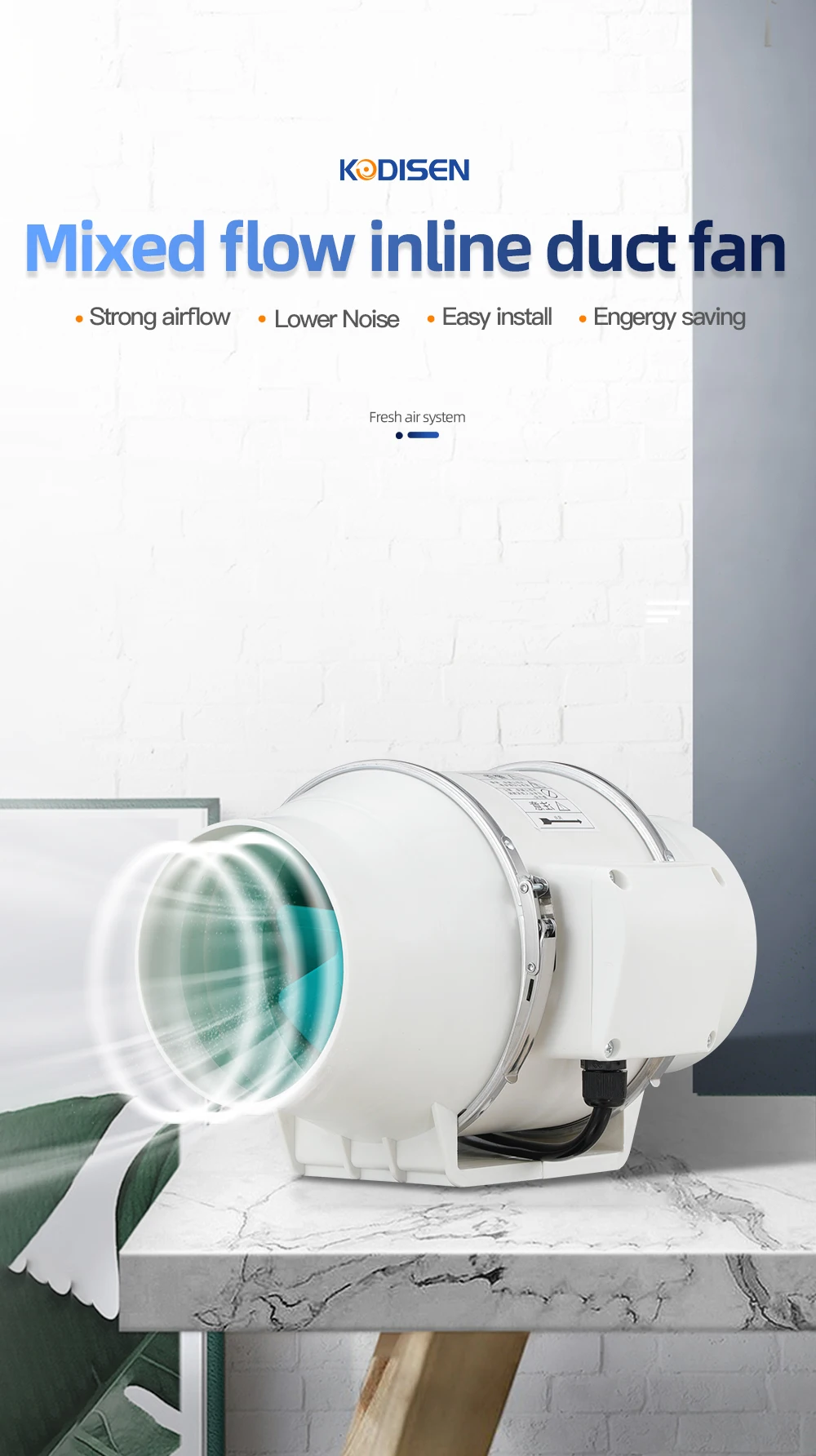 Mixed Flow Extractor, 315mm, 12Inch - detail 4