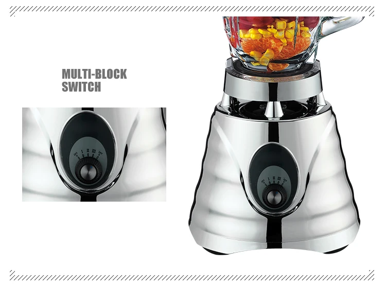 Licuadora comercial de hielo para batidos de batidora de alimentos de 1,5 l con vaso pequeño de plástico