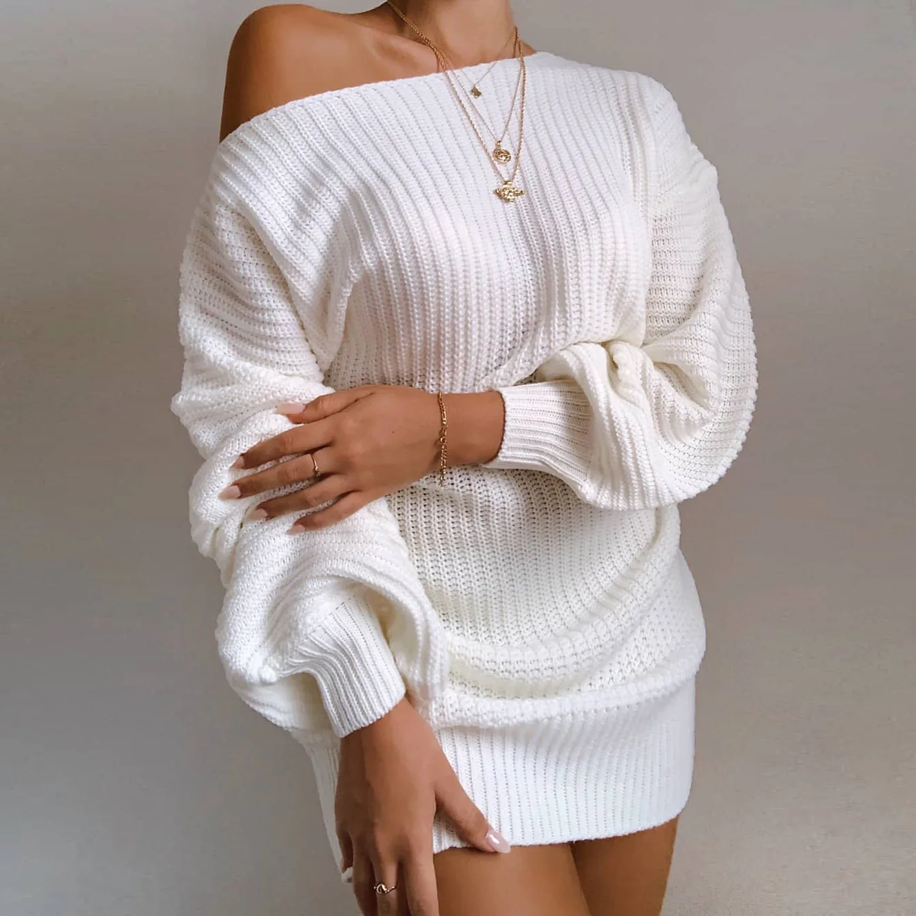 2021 New Sexy Knitted Sweater Dresses 