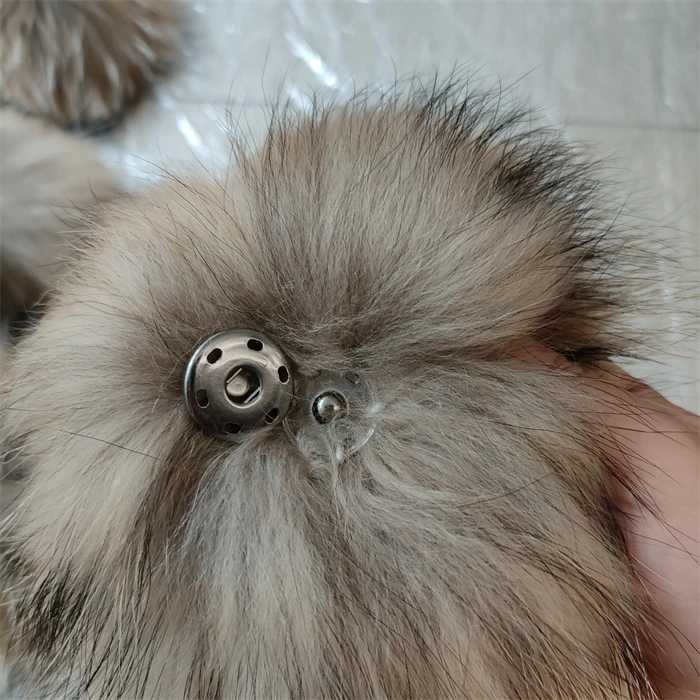 luxury raccoon fur pompoms