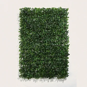 Hot Sale Outdoor Indoor Decoration Artificial Vertical Green Grass Wall Panel UV Certified PE Plastic Wedding Bonsai Plant Type