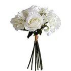 Design Flowers New Design Hydreangea Roses Bouquet Fabirc Flowers Artificial Wedding