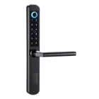 Door Satin Lock UNI-SEC Locking Door Satin Stainless Steel Door Lock Door Lock Finger Print HML-3601F-S
