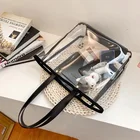 Tote Clutch Wholesale Transparent Pvc Tote Bag Womens Clutch Wallet Handbags Pattern Handbag