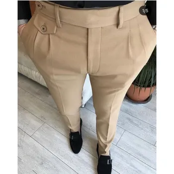 High Quality Slim Fit 1 Piece Men Pant Only Latest Pants Stylish Formal Pant Men suit Trousers Design