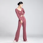 Pants Pantspants Ballet Adult Girls Ballet Bottoms Hawthorn Rose Flared Long Warm Pants