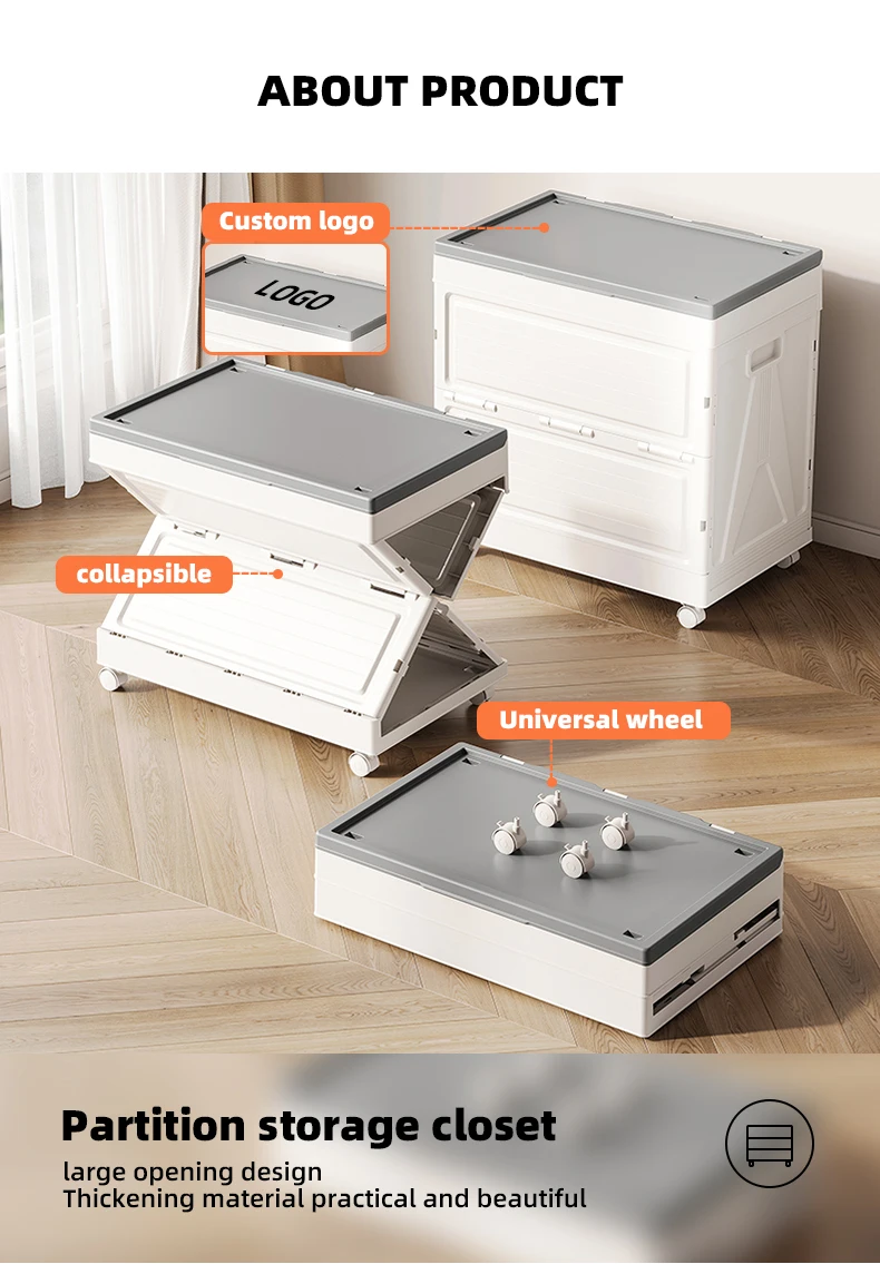 Wannuo Household Foldable Storage Box Doll Storage Box Multipurpose Plastic Storage Box With Wheels For Flexible Movement supplier