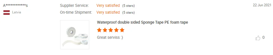 High Tensile Strong Adhesive High Density Double Sided PE Foam Tape for Industrial Applications