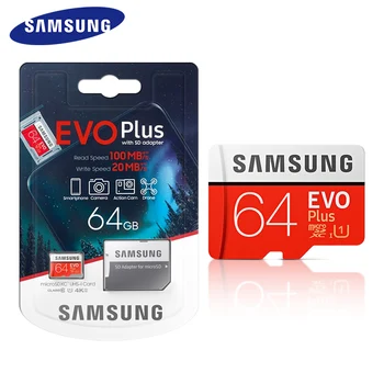 100% Original SAMSUNG micro EVO Plus TF card SD Card 32gb 64GB 128GB wholesale Samsung 256GB 512GB memory card