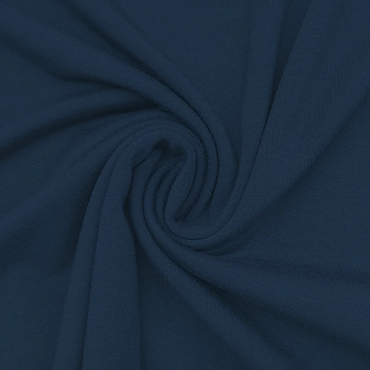Breathable Solid Knitted Fabric 95 Bamboo and 5 Spandex Material Single Jersey Fabric Foe Cloth factory