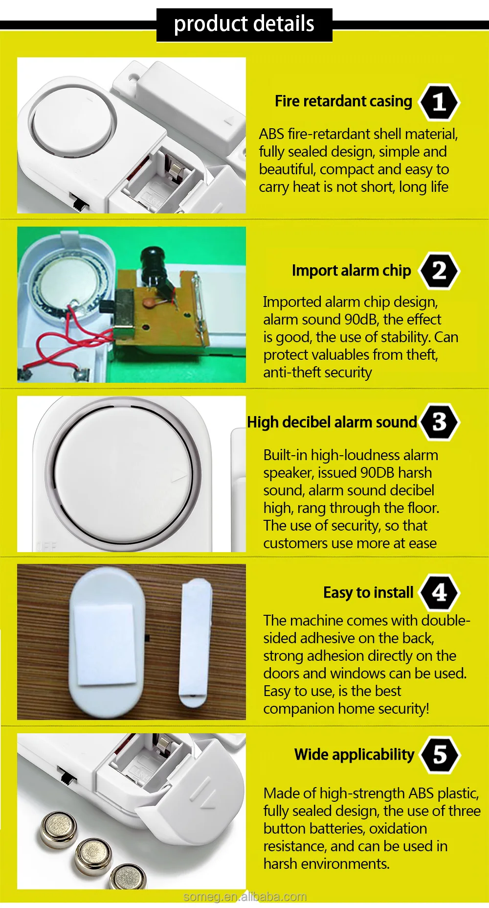 Home Security Alarm System Standalone Sensors Wireless