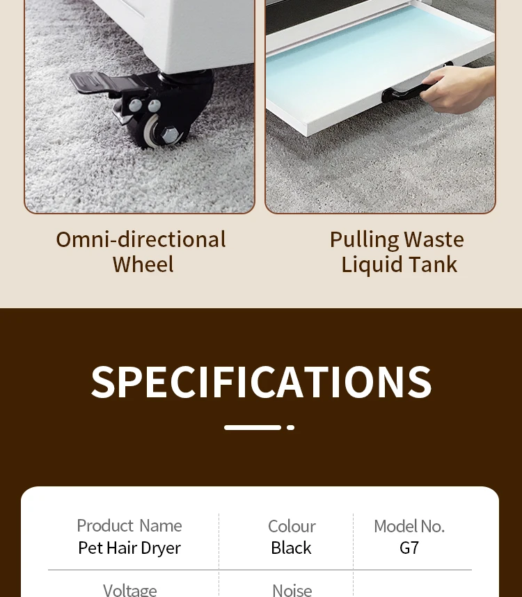 G7-S Hot Sale New Design Cat and Dog Hair Dryer Cabinet Small Pet Dryer Machine Pet Blower China Factory Direct Supplier