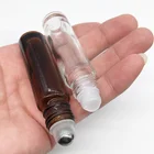 Oil 5ml Brown Empty Straight Glass Beads Eye Cream Essential Oil Roll On
